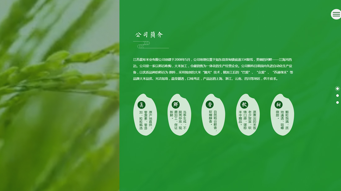 农副产品/食品制造网站案例