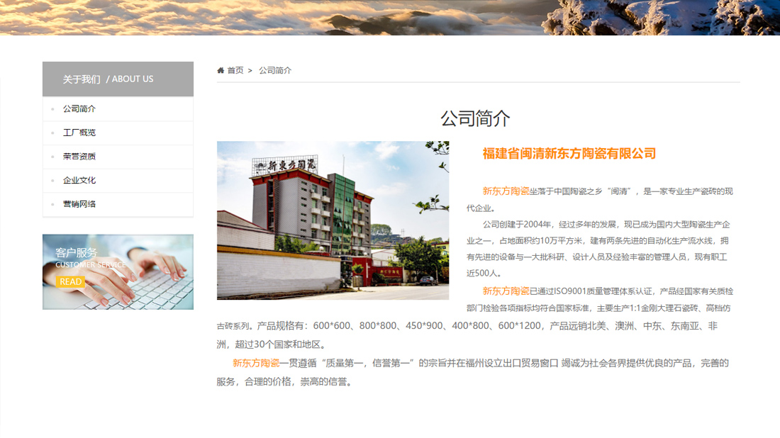 家装建材网站案例