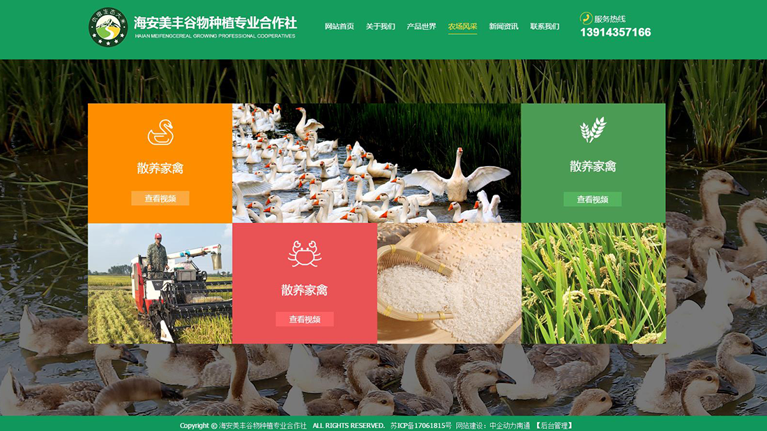 农副产品网站案例