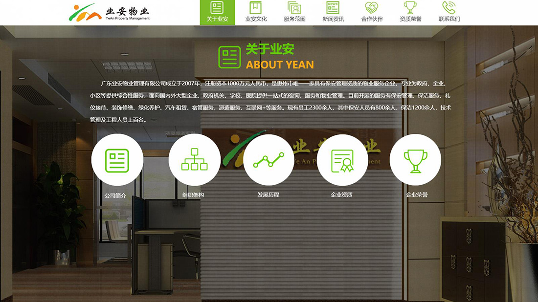 商业服务网站案例