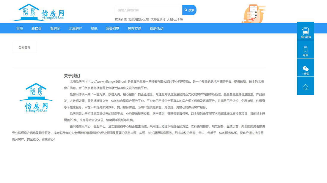 商业服务网站案例