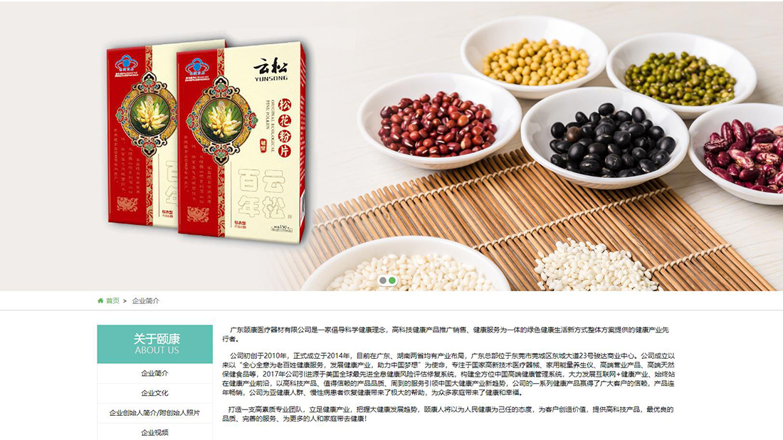 医疗器械网站案例