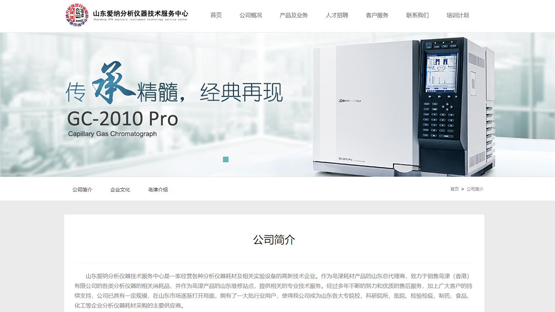 仪器仪表网站案例