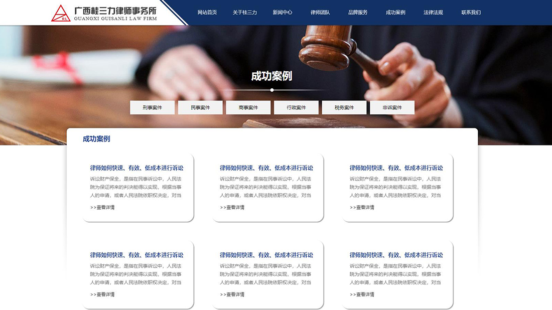 商业服务网站案例