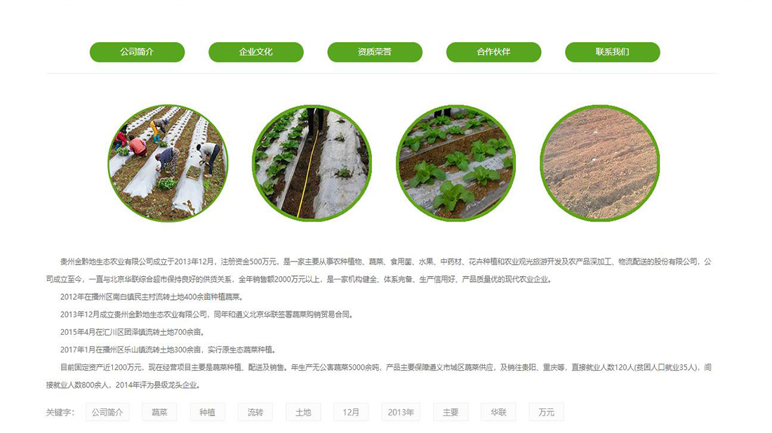 农副产品网站案例