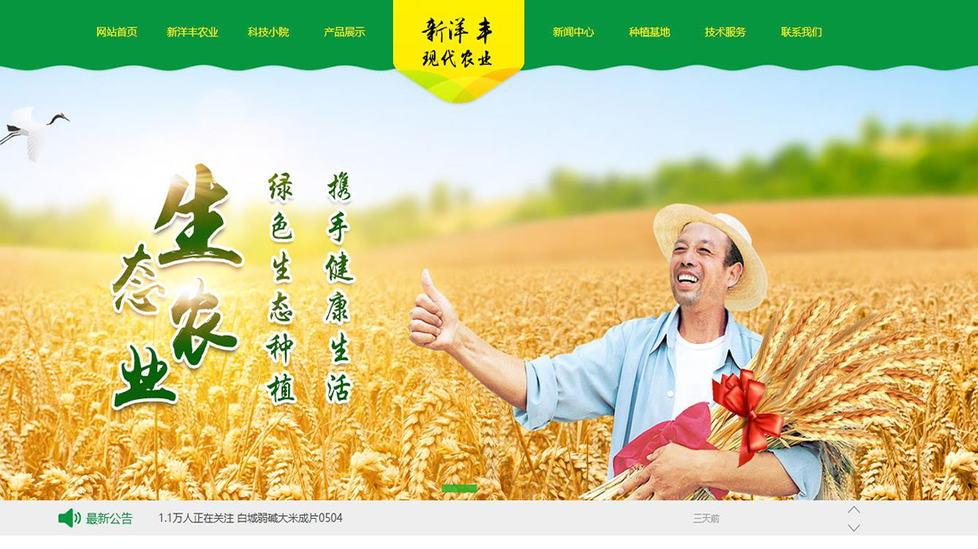 农副产品网站案例