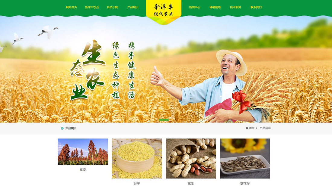农副产品网站案例