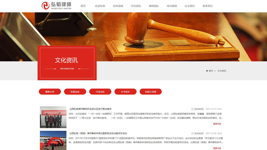 商业服务网站案例