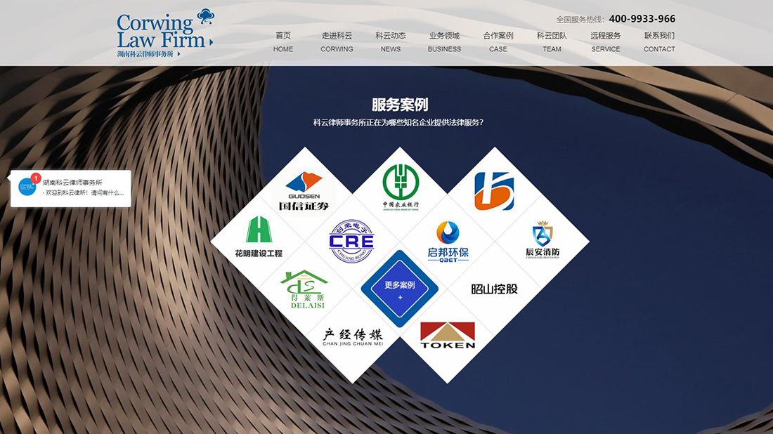商业服务网站案例
