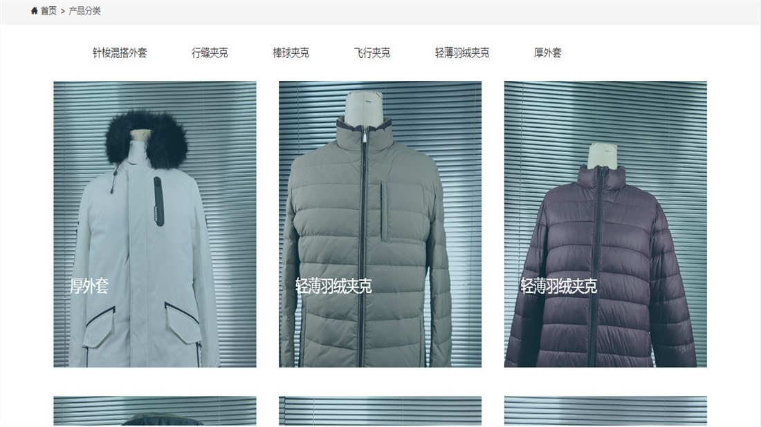 纺织服装网站案例