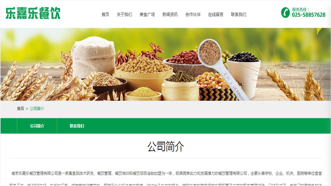 食品制造网站案例