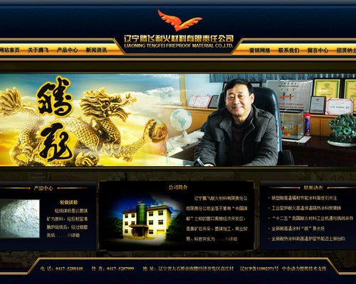 网站建设案例-辽宁腾飞耐火材料有限责任公司